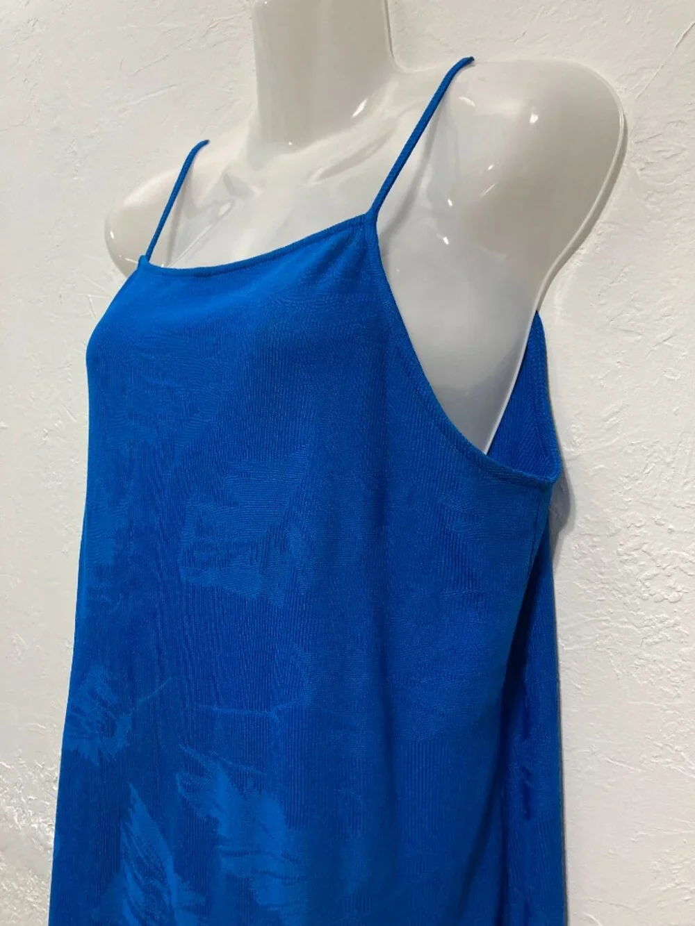 Jimmy Key Knit Pullover Mini Dress Sleeveless Kobalt Blue Minimalist Size L - Picture 4 of 11
